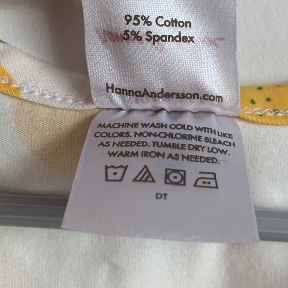 NWT Hanna Andersson Dress Lemonade In White 6-7 Years - Picture 7 of 7